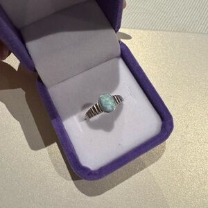 Larimar stone on 925 silver setting

Adjustable